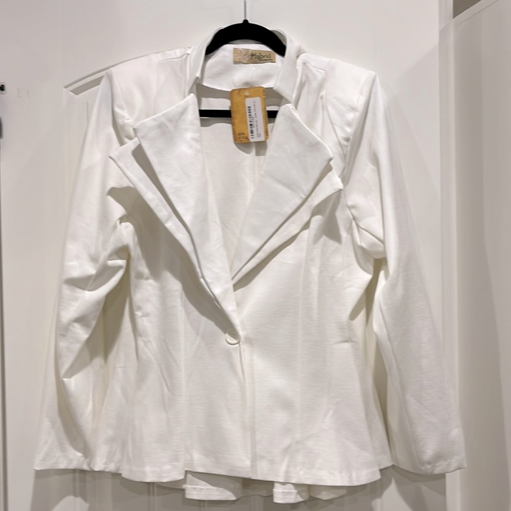 Brand new white ponte blazer